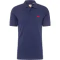 Levi's Levi'stil mænd. A4842-0003 Housemark Slim Polo shirt navy (L), Casual, Bomuld, Korte ærmer, Blå