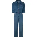 Pepe Jeans Pepe Jeanstil kvinder. PL230503 Jane blå jumpsuit (XS), Casual, Bomuld, 3/4 ærmer, Bæredygtig