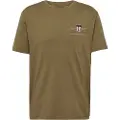 Gant Ganttil mænd. 2067004 Archive Shield broderet T-shirt grøn (M), Casual, Bomuld, Korte ærmer