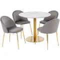 House Nordic - Spisesæt Bolzano og Geneve - Hvid - Spisegrupper - - Homeroom