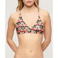 Superdry Superdrytil kvinder. W3010407A Trekantet bikinitop med flerfarvede krydsede stropper (XS), Flerfarvet, Badetøj, Genanvendt polister, Bæredyg
