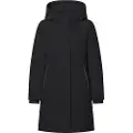 Ecoalf ECOALFtil kvinder. MCWGAJKGLAMO0255W24-319 Sort glamour-frakke (XL), Casual, Genanvendt polister, Bæredygtig