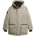 Superdry Superdrytil mænd. M5011754A Quiltet parka City grå (XXL), Casual, Polyester