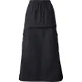 Nike Vævet Nike Sportswear Essential Cargo-midi-nederdel med mellemhøj talje til kvinder - sort
