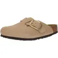 Birkenstock Træsko BIRKENSTOCK Boston Big Buckle LENB Sandcastle dame 38
