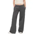 Superdry Superdrytil kvinder. W7010931A Lige joggingbukser med vasket effekt, grå (M), Casual, Sport, Multisport