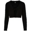 Urban Classics Tied Cropped Feather Cardigan sort