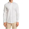 Hackett London Hackett Londontil mænd. HM308677 Stretch Pop Shirt Bc hvid (157), Casual, Bomuld