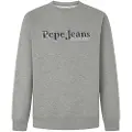 Pepe Jeans Pepe Jeanstil mænd. PM582727 Sweatshirt Somers Crew grå (S), Casual, Økologisk bomuld, Bæredygtig