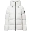 Ecoalf ECOALFtil kvinder. MCWGAJKFUJIA0987W24-021 Fuji Coat hvid (M), Casual, Lange ærmer, Genanvendt polister, Bæredygtig
