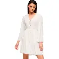 Superdry Ibiza V Neck Mini Kjole Med Lange ærmer