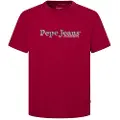Pepe Jeans Pepe Jeanstil mænd. PM509649 Somers T-shirt rødbrun (XXL), Casual, Korte ærmer, Økologisk bomuld, Bæredygtig