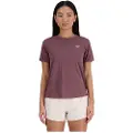 New Balance New Balancetil kvinder. WT41253 Atletik T-shirt rødbrun (L), Sport, Multisport, Korte ærmer, Genanvendt polister, Bæredygtig
