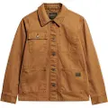 Superdry Superdrytil kvinder. W5011711A Chore brun lærredsjakke (XS), Casual, Bomuld, Lange ærmer