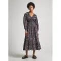 Pepe Jeans Pepe Jeanstil kvinder. PL953489 Divinia kjole sort (XS), Casual, Bomuld, Lange ærmer, Bæredygtig
