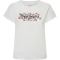 Pepe Jeans Pepe Jeanstil kvinder. PL505945 T-shirt Ginny hvid (L), Casual, Korte ærmer, Økologisk bomuld, Bæredygtig