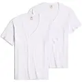G-Star G-Startil mænd. D25500-124-110 Pakke med 2 Base V-Neck T-shirts hvid (L), Casual, Korte ærmer, Økologisk bomuld, Bæredygtig