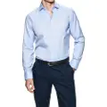 Hackett London Hackett Londontil mænd. HM308232 Slim Fit Oxford-skjorte blå (150), Bomuld, Klassisk, Lange ærmer
