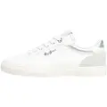 Pepe Jeans Pepe Jeanstil kvinder. PLS31588 Kenton Court lædersko hvid (38), Fast, Ruskind, Blonder, Casual