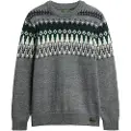 Superdry Superdrytil mænd. M6110528A Strikket pullover med rund hals og grå alpefarver (L), Casual, Akryl
