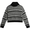 Superdry Superdrytil kvinder. W6110526A Kort strikket trøje med turn-down-krave, sort (XS), Casual, Polyester
