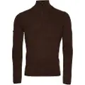 Superdry Superdrytil mænd. M6110515A Pullover i merinould med halv lynlås, rød (XXL), Casual, Nylon