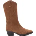 Xti Xtitil kvinder. 14339302-CAMEL Damestøvle 143393 brun (38), Læder, 3-5 cm, Lynlås, Casual