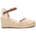 Xti Xtitil kvinder. 14074615-ORO Espadriller i beige læder (40), Guldfarvet, 5-8 cm, Ruskind, Spænder, Casual