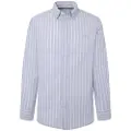 Pepe Jeans Pepe Jeanstil mænd. PM308561 Skjorte Marius blå (L), Casual, Lange ærmer, Økologisk bomuld, Bæredygtig