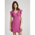 Pepe Jeans Pepe Jeanstil kvinder. PL953522 Kjole Camila pink (S), Casual, Viscose, Korte ærmer, Bæredygtig