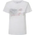 Pepe Jeans Pepe Jeanstil kvinder. PL505970 Fernandine T-shirt hvid (XS), Casual, Korte ærmer, Økologisk bomuld, Bæredygtig