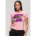 Superdry Neon Motor Graphic Fitted T-shirt Med Korte ærmer