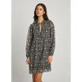 Pepe Jeans Pepe Jeanstil kvinder. PL953607 Pomme kjole sort (L), Casual, Polyester, Lange ærmer