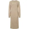 Pepe Jeans Pepe Jeanstil kvinder. PL953588 Hailey beige kjole (L), Casual, Akryl, Lange ærmer