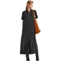Pepe Jeans Pepe Jeanstil kvinder. PL953482 Kjole Evelinda grå (M), Casual, Korte ærmer, Lyocell