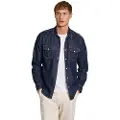 Pepe Jeans Pepe Jeanstil mænd. PM308586BC3 Regular fit denimskjorte blå (S), Casual, Bomuld, Lange ærmer, Bæredygtig