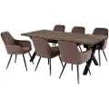 House Nordic - Spisesæt Toulon og Harbo - Brun - Spisegrupper - - Homeroom