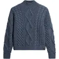 Superdry Aran Cable Knit Striktrøje Med Høj Hals
