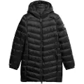 Superdry Superdrytil kvinder. W5011719A Fuji Mid Coat sort (M), Casual, Polyester