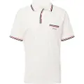 Gant Ganttil mænd. 2013042 Piqué-poloshirt med hvid, tofarvet piping (3XL), Casual, Bomuld, Korte ærmer