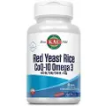 Kal Coq-10 Omega-3 Kardiovaskulær Støtte 60 Softgels Rød Risgær