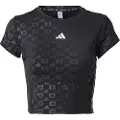 Adidas T-shirts m. korte ærmer adidas Hyperglam Training Emboss T-Shirt dame EU L