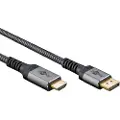 Goobay Displayport 1.2 - HDMI 2.0 Sleeved - 1m - Sort