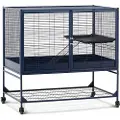 Savic Royal Suite 100, marineblå - Hovedburet: L 99,8 x B 63,2 x H 99 cm
