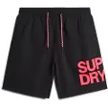 Superdry Superdrytil mænd. M3010228A Sportswear badedragt med genbrugt logo Sort (XL), Badetøj, Genanvendt polister, Bæredygtig