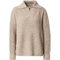G-Star G-Startil kvinder. D25220-D890-B736 Polo Heavy Knitted Loose beige (L), Casual, Lange ærmer, Genanvendt polister, Bæredygtig