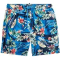 Superdry Superdrytil mænd. M3010232A Genbrugt badedragt med Hawaii-print blå (M), Badetøj, Genanvendt polister, Bæredygtig
