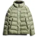 Superdry Superdrytil mænd. M5011902A Grafisk pufferfrakke grøn (L), Casual, Genanvendt polister, Bæredygtig