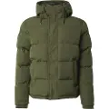 Superdry Superdrytil mænd. M5011743A Everest quiltet jakke med hætte, grøn (L), Casual, Genanvendt polister, Bæredygtig