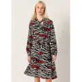 Victorio & Lucchino Victorio & Lucchino, V&Ltil kvinder. 3668795 Kort kjole med flerfarvet dyreprint (M), Casual, Viscose, Lange ærmer